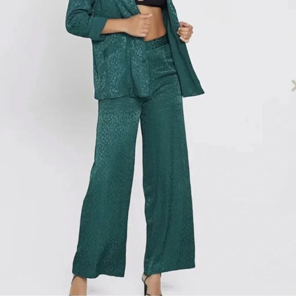 L*Space Harlow Pant In Ultramarine Emerald Green Leopard Print NWT - Picture 13 of 13